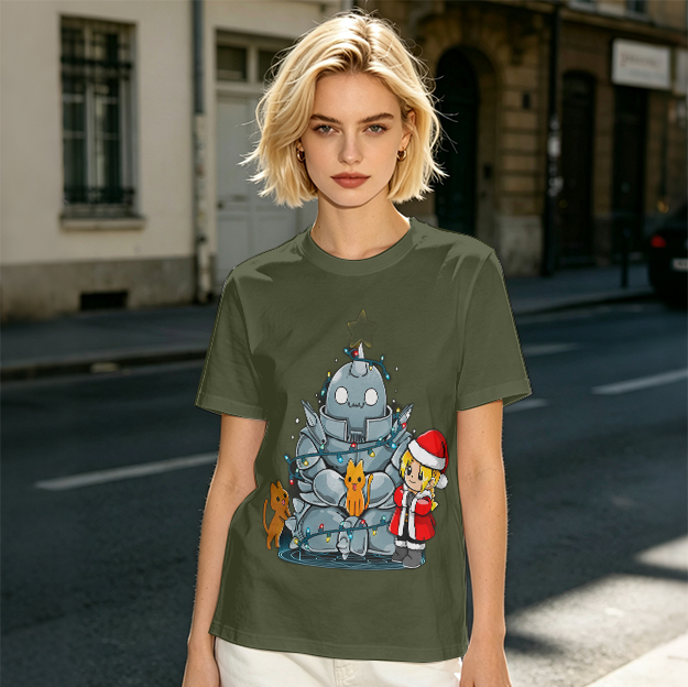 Fullmetal Alchemist Christmas Anime Graphic T-Shirt