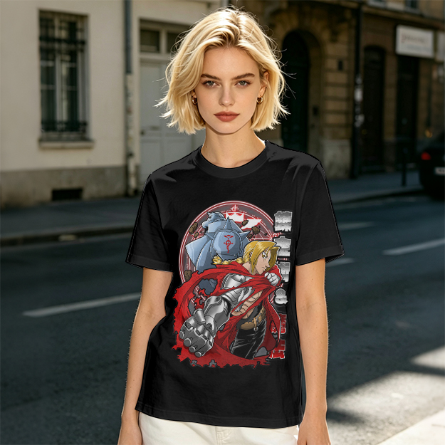 Fullmetal Alchemist Elric Brothers Graphic T-Shirt Design