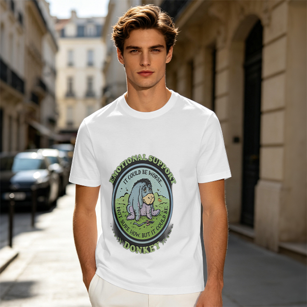 Emotional Support Donkey Eeyore Graphic T-Shirt