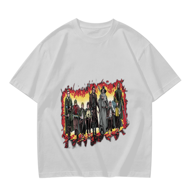 Olive Green T-Shirt With Fantasy Fellowship Group Graphic Print