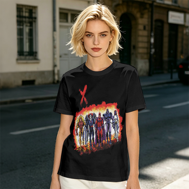 Olive T-Shirt With X-Men Villains Graphic Print