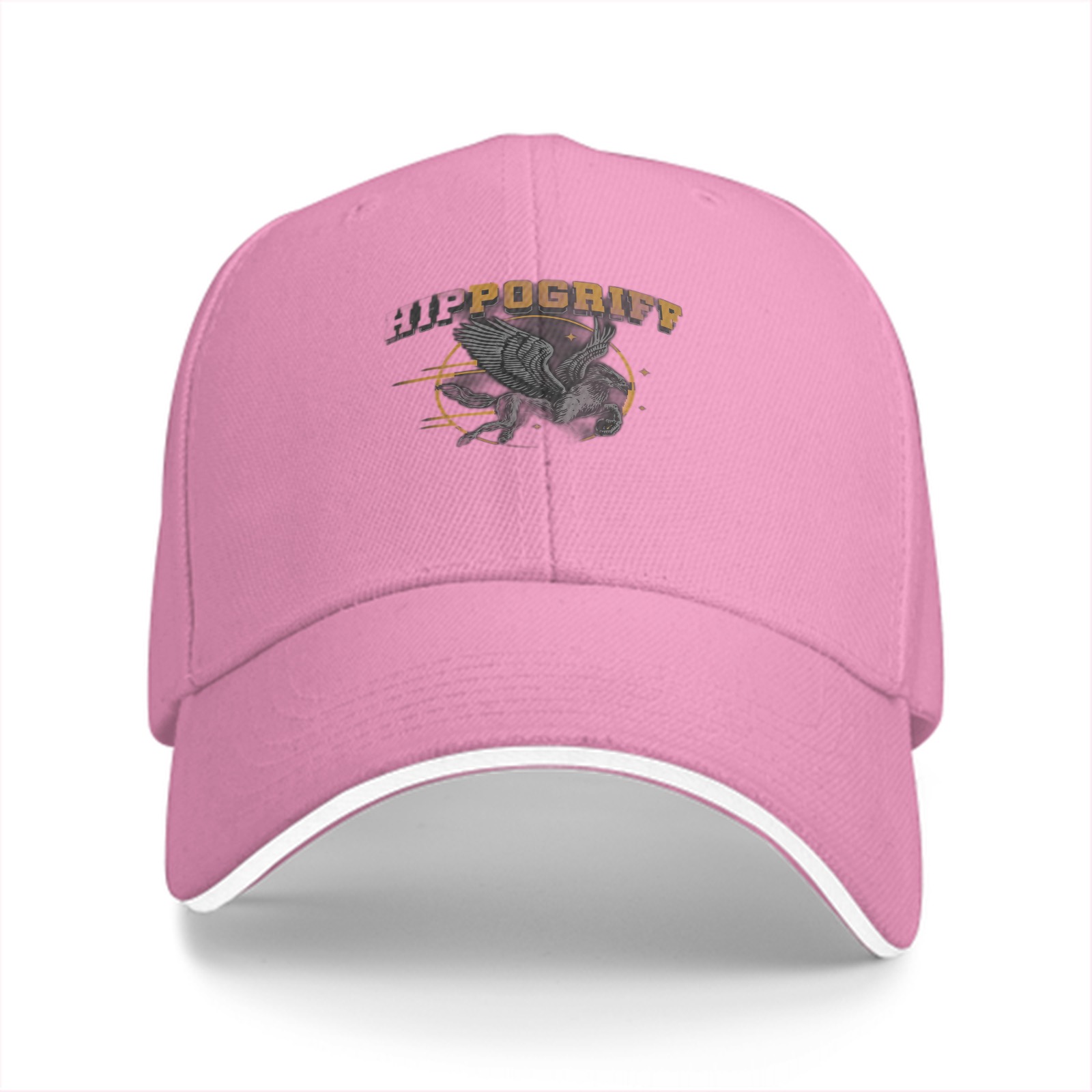 Black baseball cap with winged creature and POGRIFF graphic