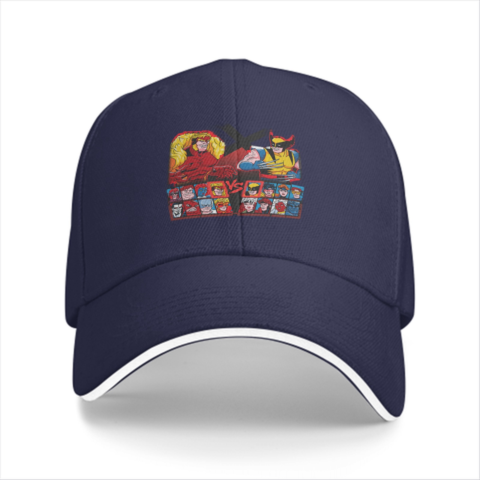 Black baseball cap with X-Men Wolverine vs Sabretooth graphic