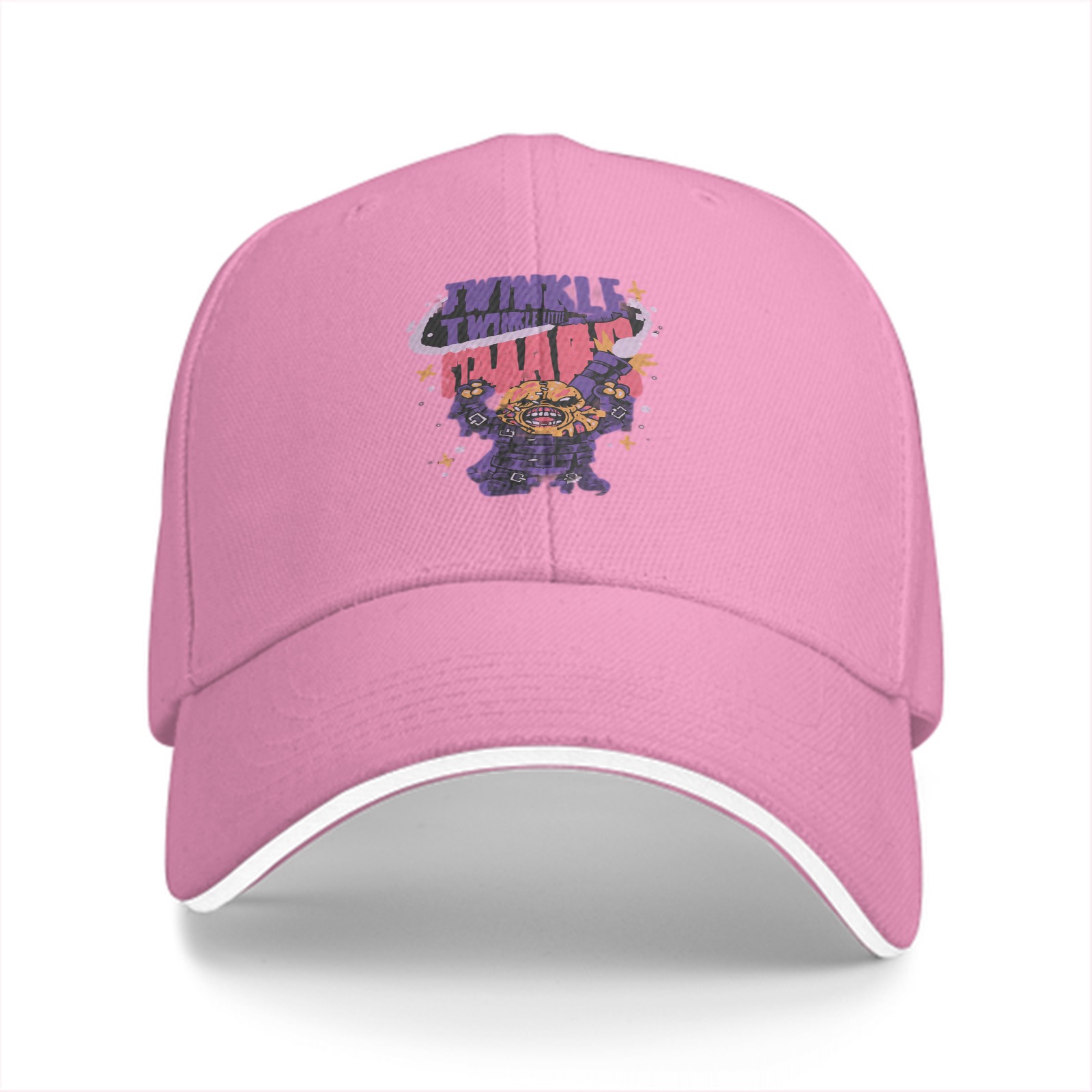 Black Baseball Cap With Twinkle Twinkle Villain Graphic Print