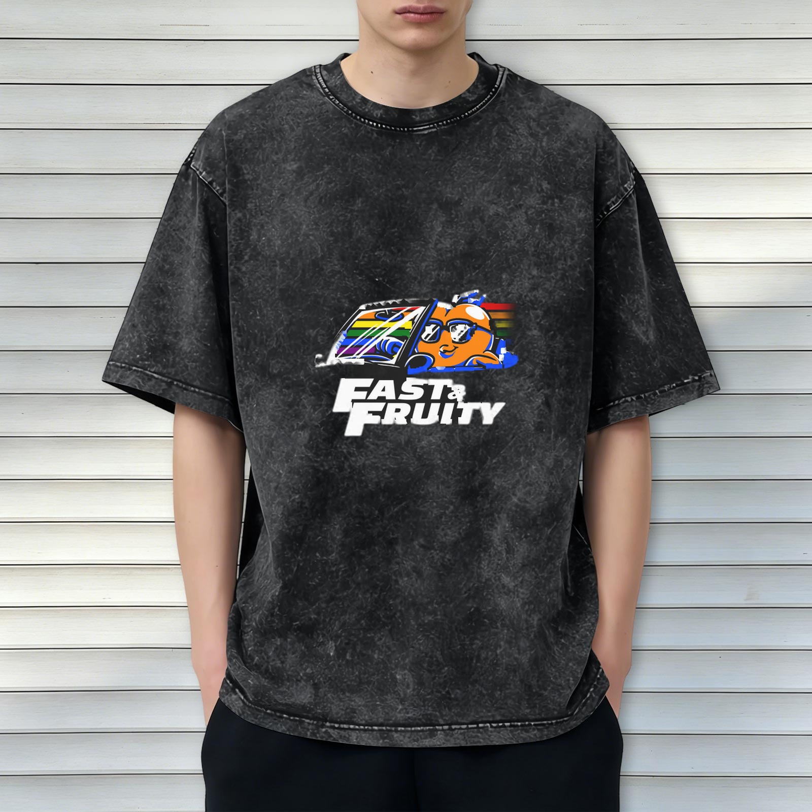 Fast and Fruity Graphic Acid Wash T-Shirt