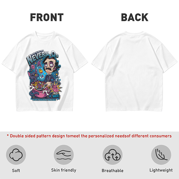 Edgar Allan Poe's Neverm-Os Cereal Graphic T-Shirt
