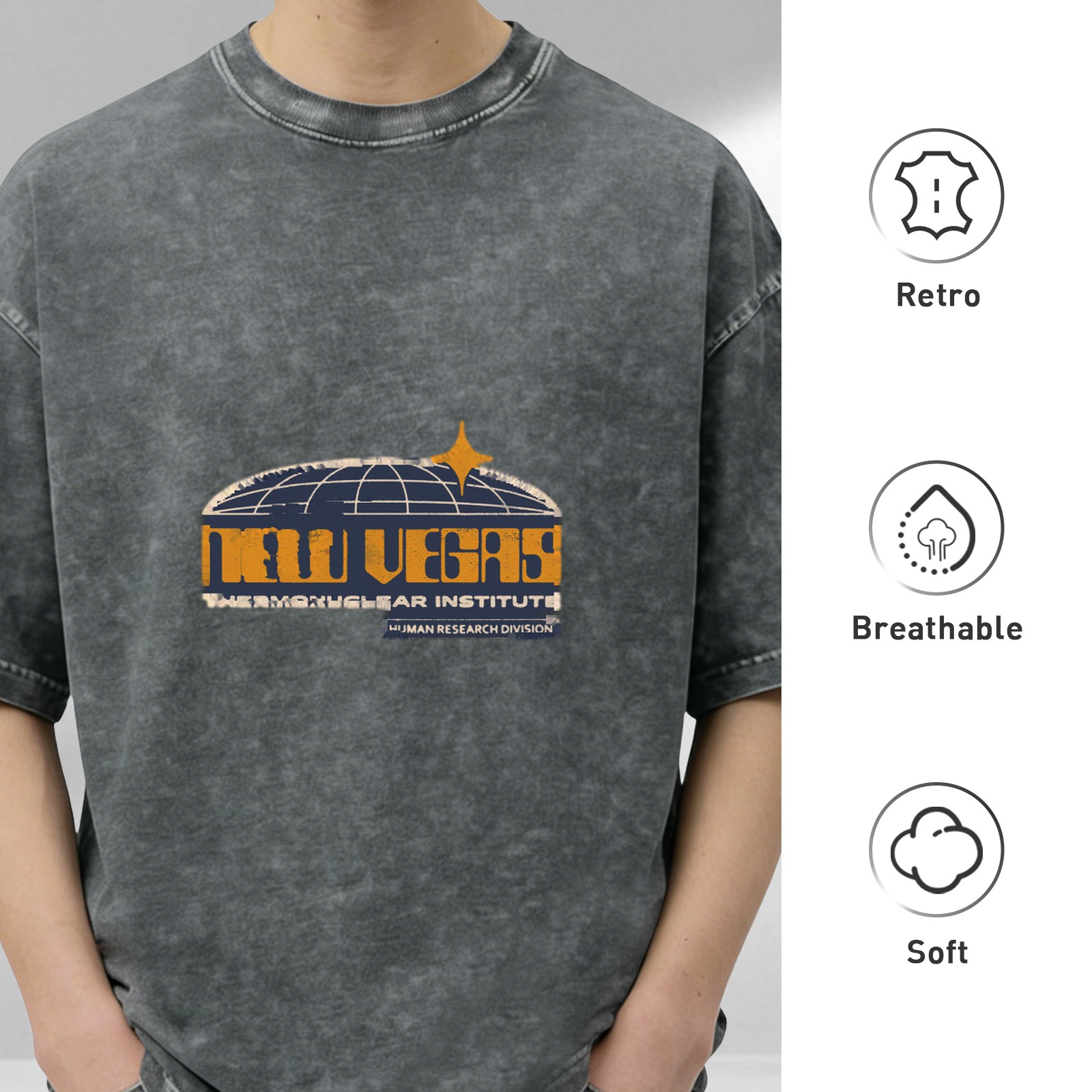New Vegas Thermonuclear Institute Vintage Washed Graphic T-Shirt