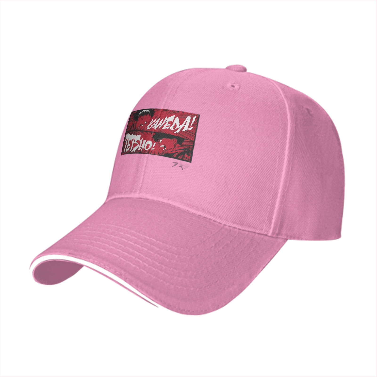 Black baseball cap with Kaneda Tetsuo anime graphic print