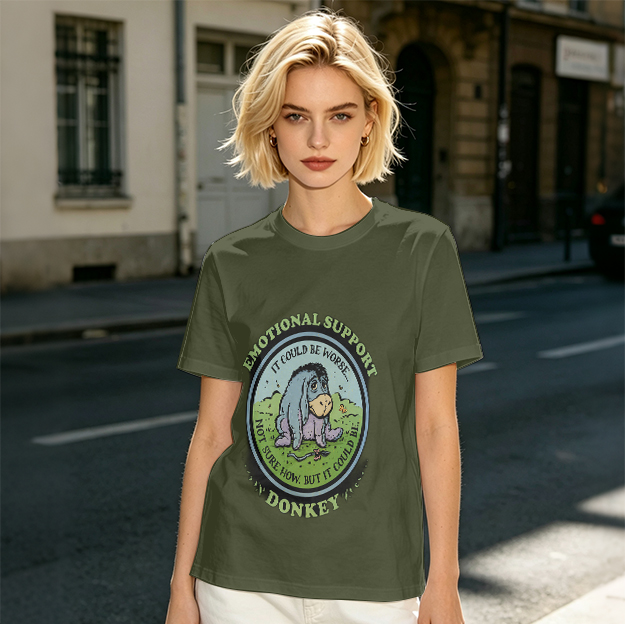 Emotional Support Donkey Eeyore Graphic T-Shirt