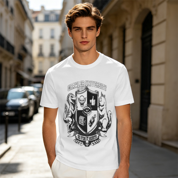 Crawler University Crest Graphic Olive T-Shirt