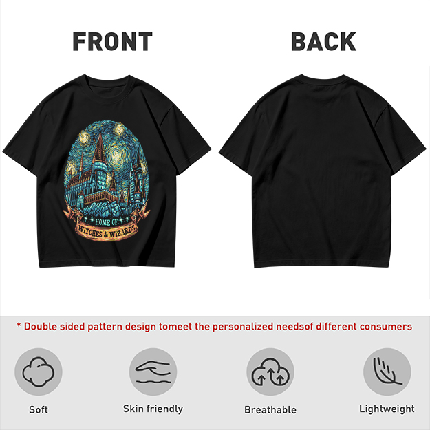 Home of Witches & Wizards Castle Starry Night T-Shirt