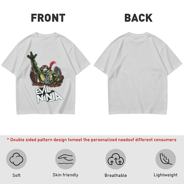 Olive T-Shirt With Evil Ninja Turtle Graphic Print
