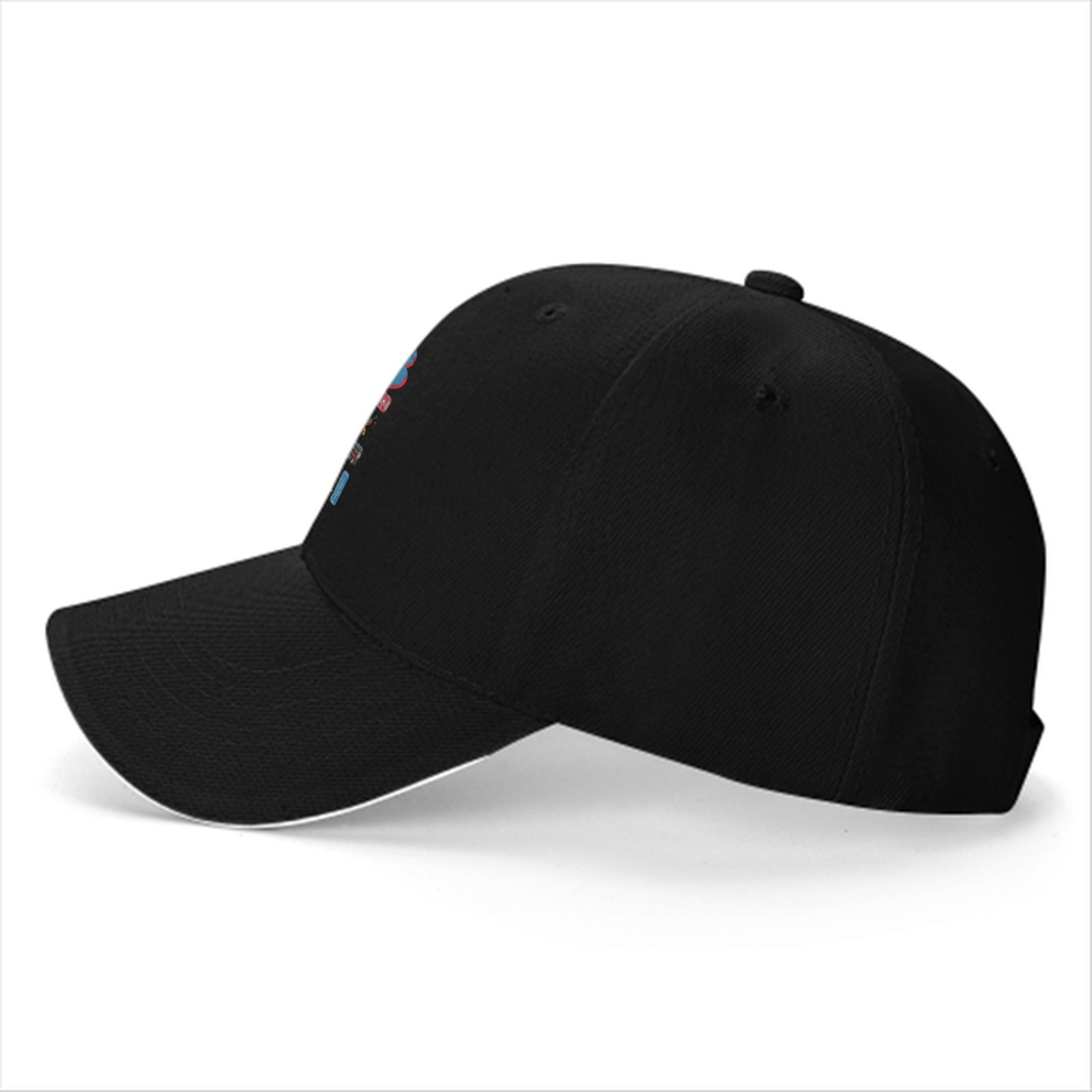 Black Baseball Cap With Super Spidey 3 Graphic Print