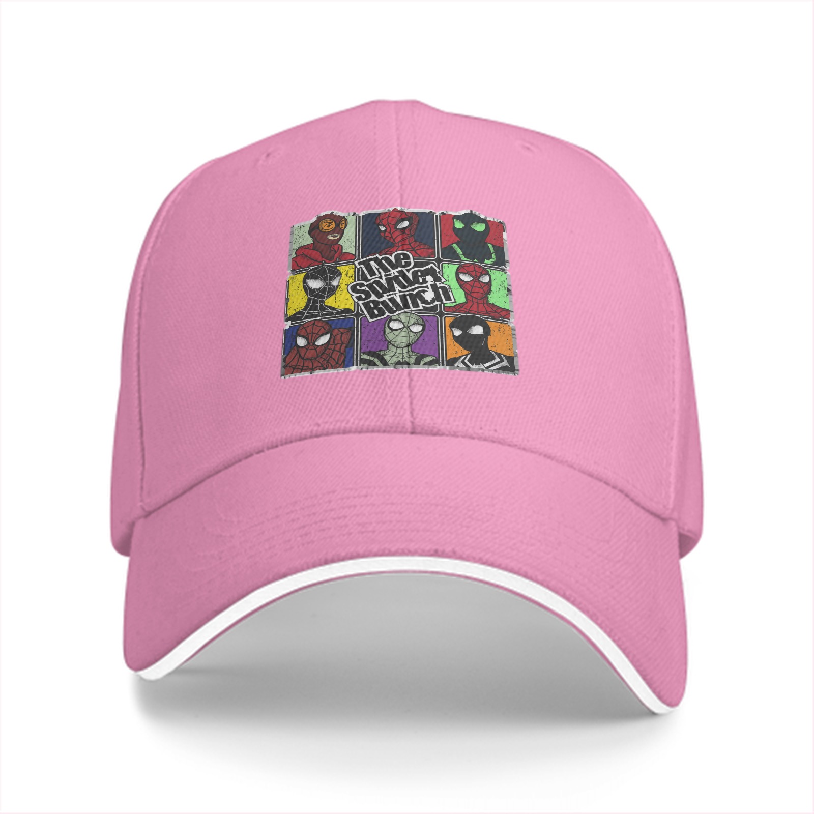Black baseball cap with The Spider Bunch superhero graphic