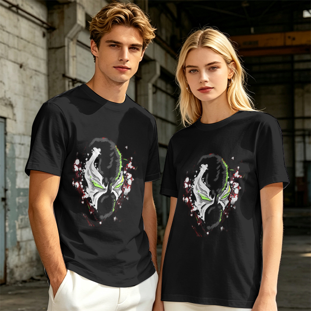 Olive T-shirt with Spawn Character Mask Graphic Print
