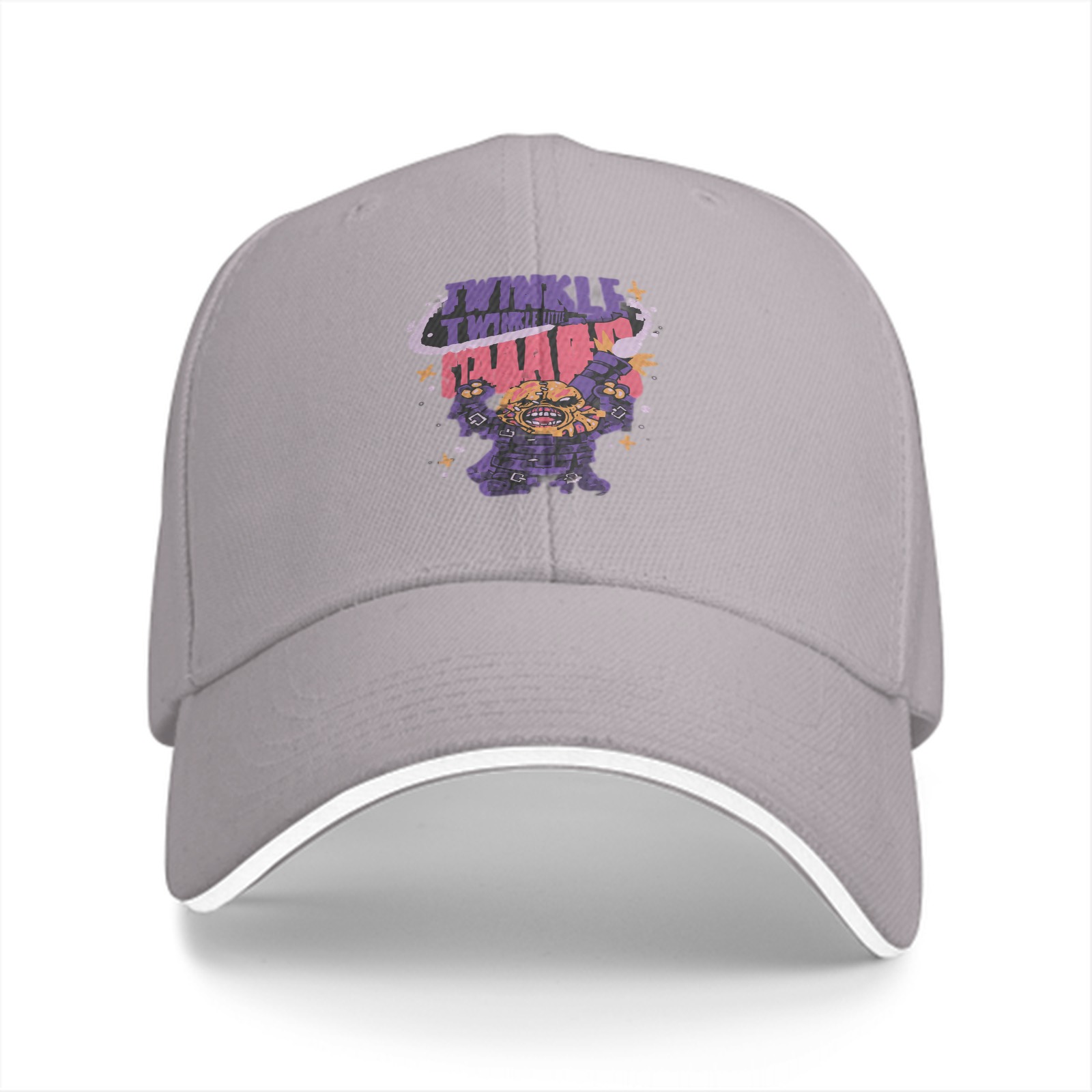 Black Baseball Cap With Twinkle Twinkle Villain Graphic Print