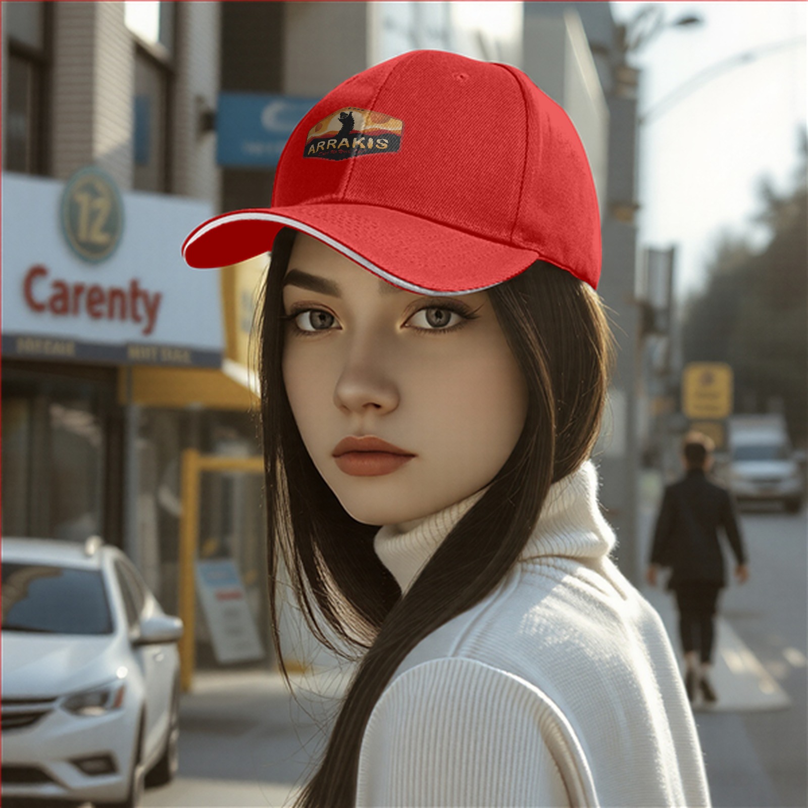 Arrakis Desert Planet Baseball Cap with Sandworm Graphic