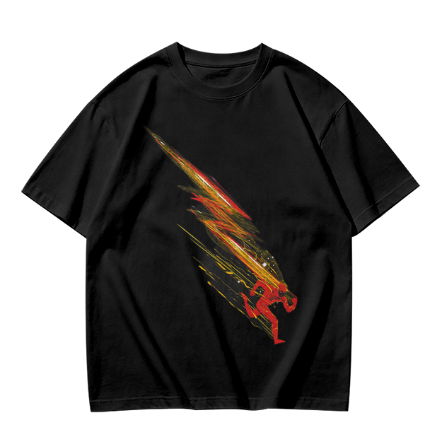 Olive T-shirt with Dynamic Speed Runner Graphic Print