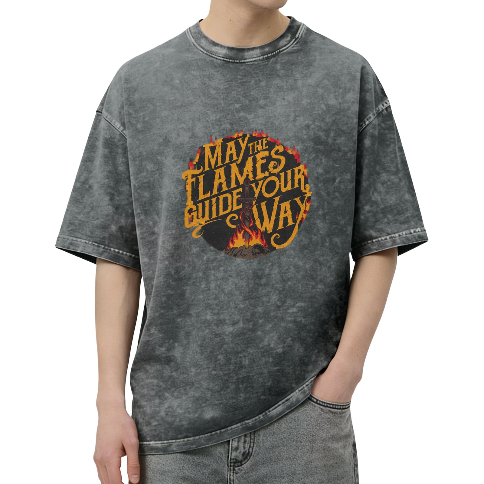 May The Flames Guide Your Way Graphic Vintage T-Shirt