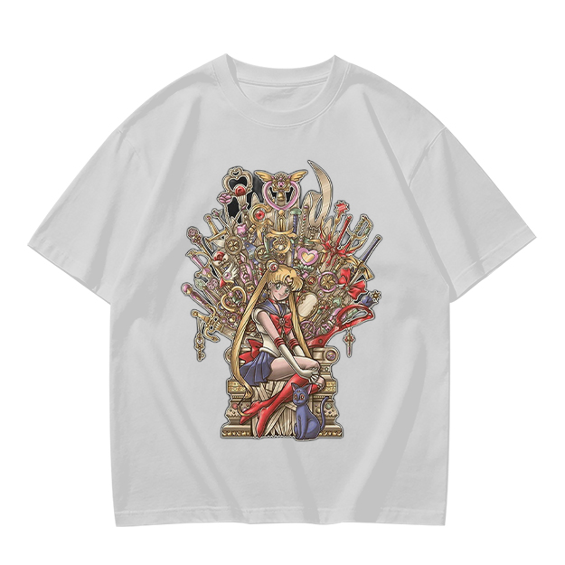 Olive T-Shirt with Sailor Moon Throne Art Print