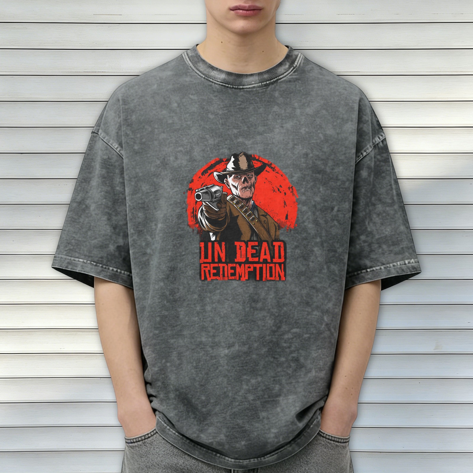 Undead Redemption Western Cowboy Graphic T-Shirt