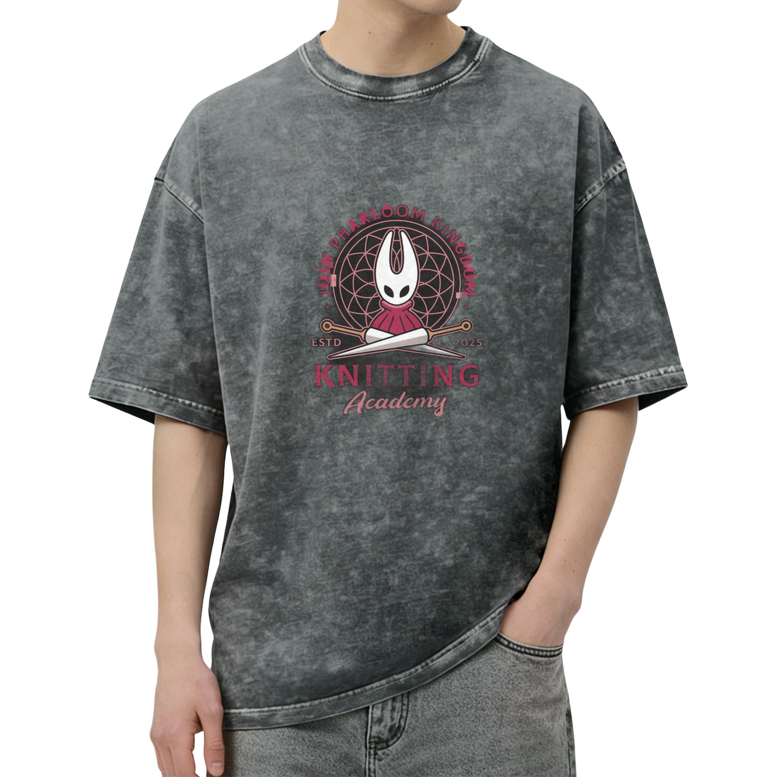 Hollow Knight Hornet Pharloom Kingdom Knitting Academy Oversized T-Shirt