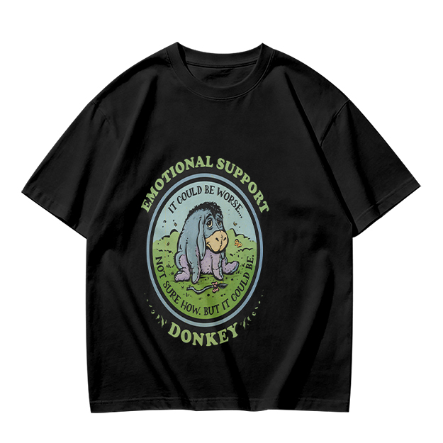 Emotional Support Donkey Eeyore Graphic T-Shirt