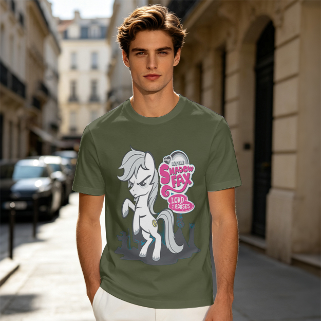 Olive T-Shirt Featuring Shadowfax Lord of Horses Cartoon Pony Art