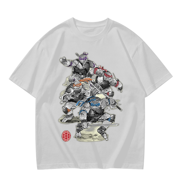 Olive T-Shirt Featuring Ninja Turtles Graphic Design