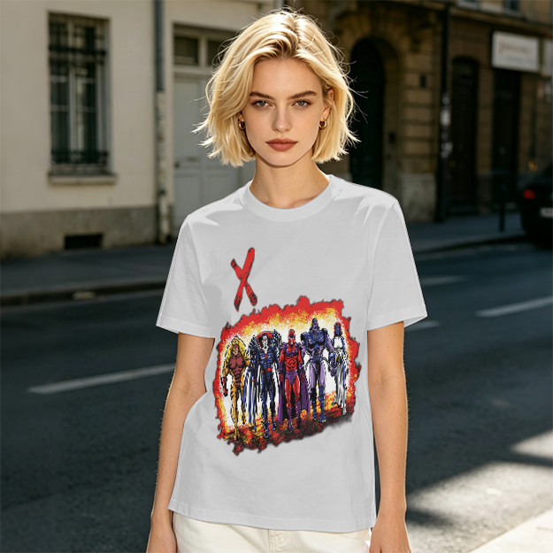 Olive T-Shirt With X-Men Villains Graphic Print