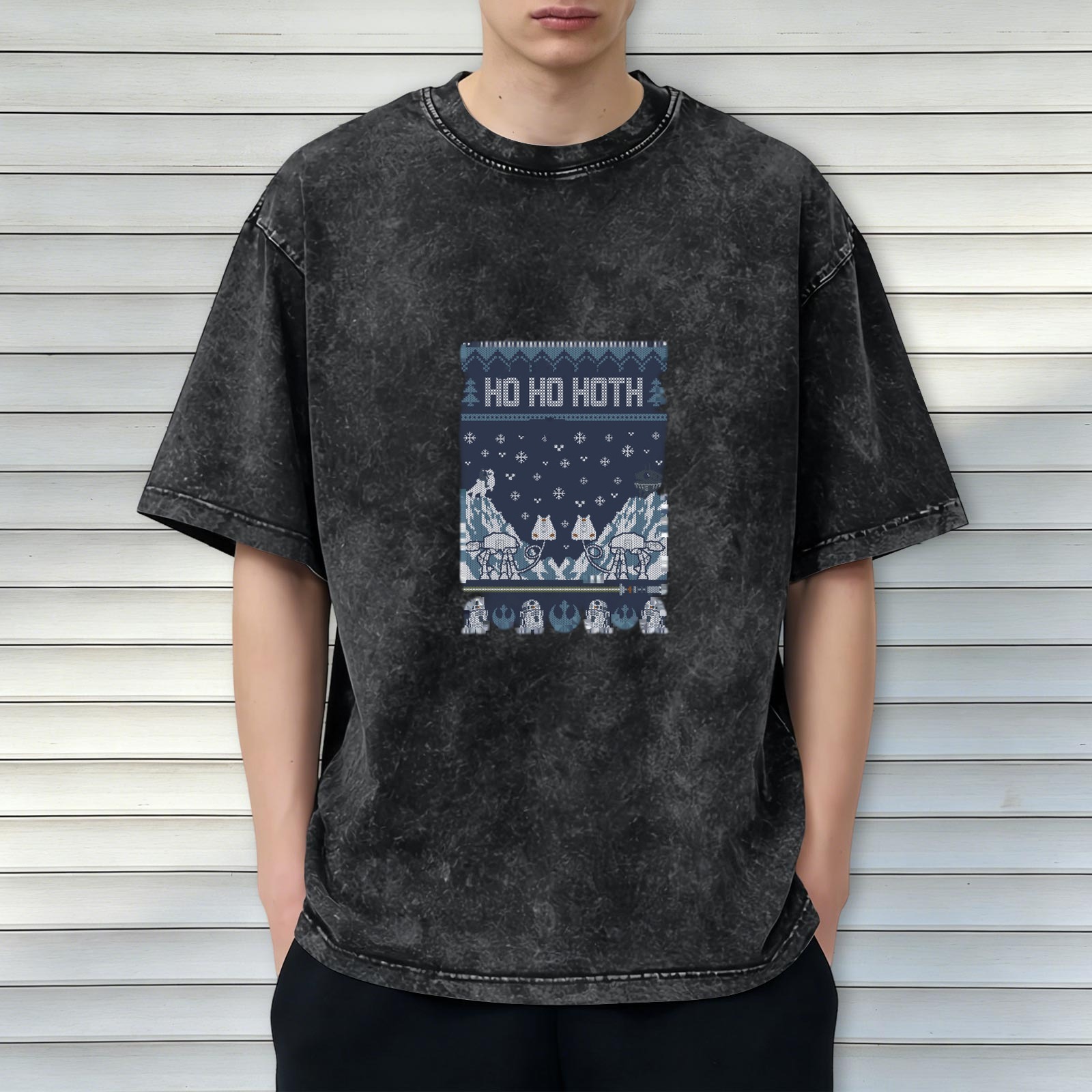 Star Wars Hoth Holiday Ugly Sweater Style T-Shirt