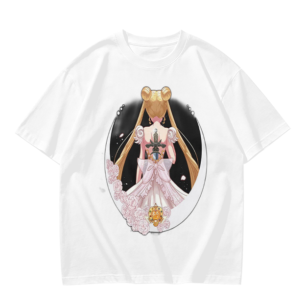 Olive T-shirt with Princess Serenity Back Print