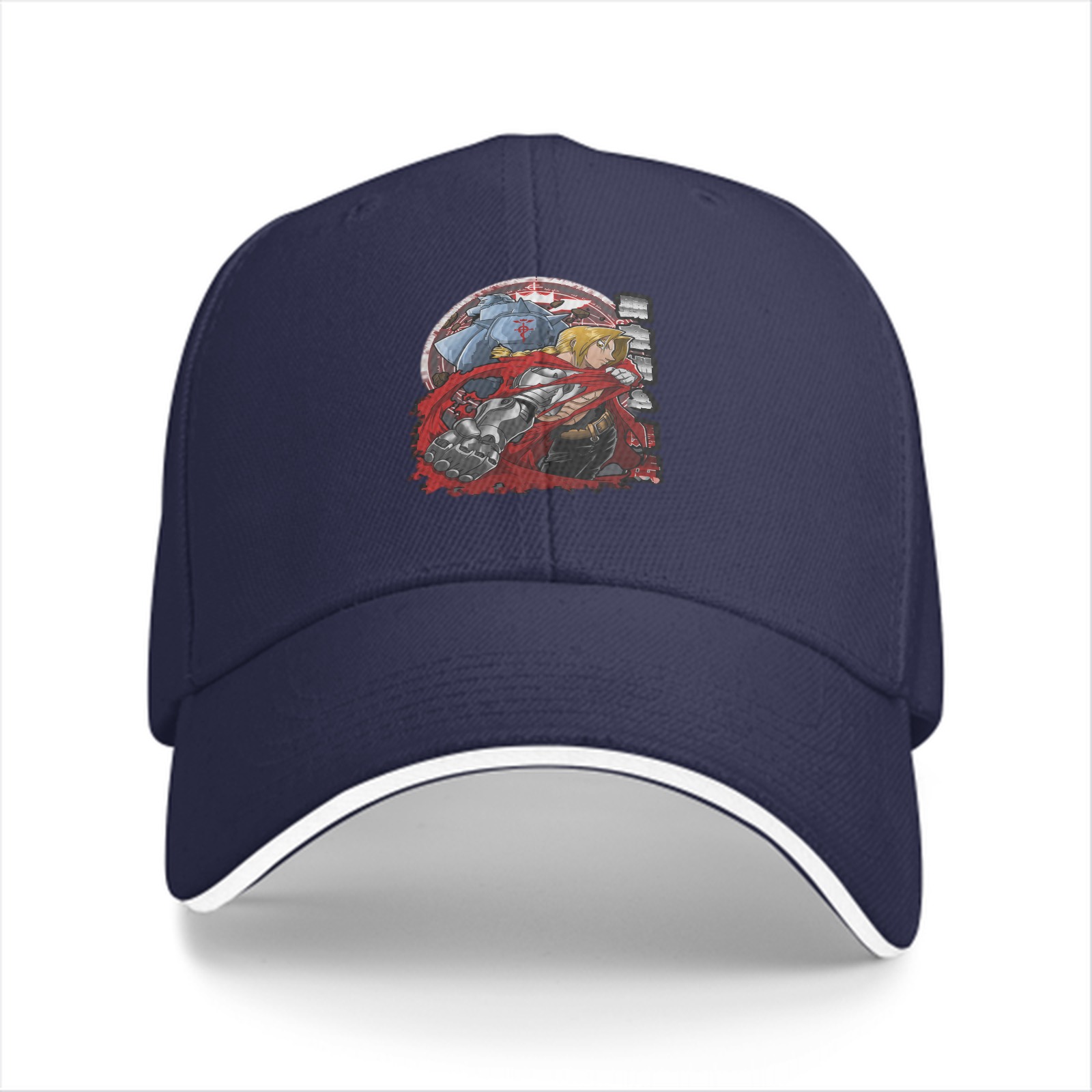 Fullmetal Alchemist Brothers Graphic Black Baseball Cap