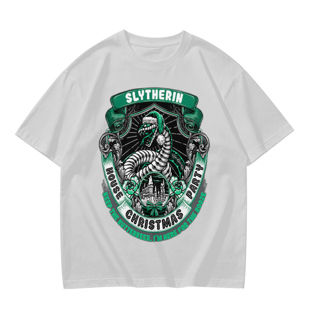 Slytherin House Christmas Party Themed Graphic T-Shirt
