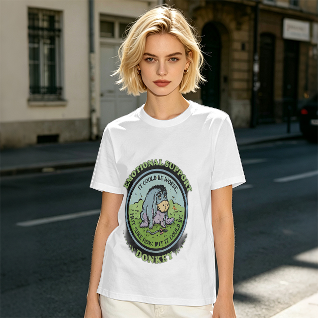 Emotional Support Donkey Eeyore Graphic T-Shirt