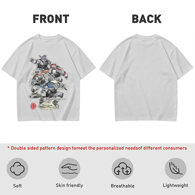 Olive T-Shirt Featuring Ninja Turtles Graphic Design