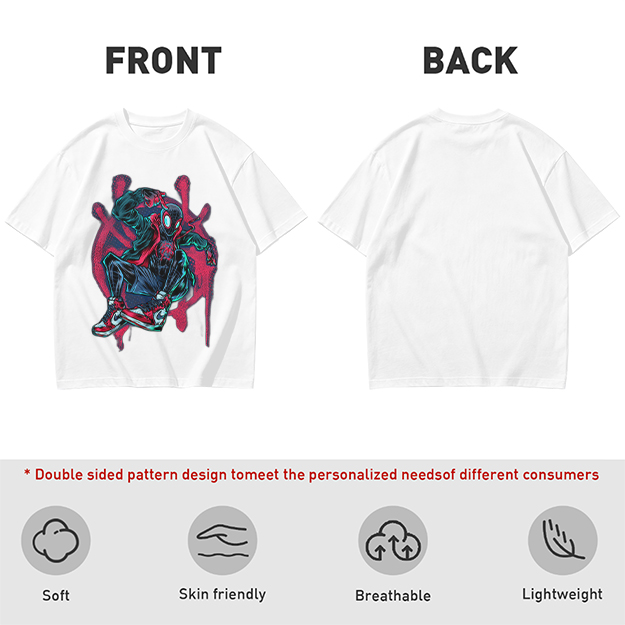 Olive T-Shirt Featuring Miles Morales Spider-Man Graffiti Art