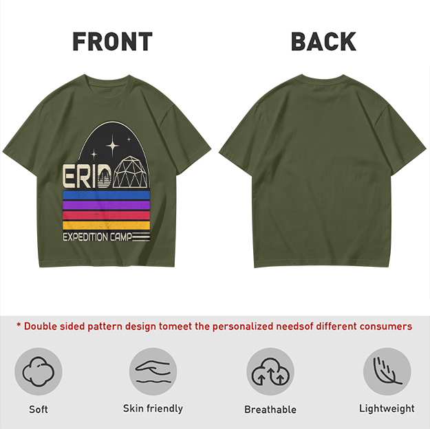 Erid Expedition Camp Retro Space Graphic T-Shirt Design