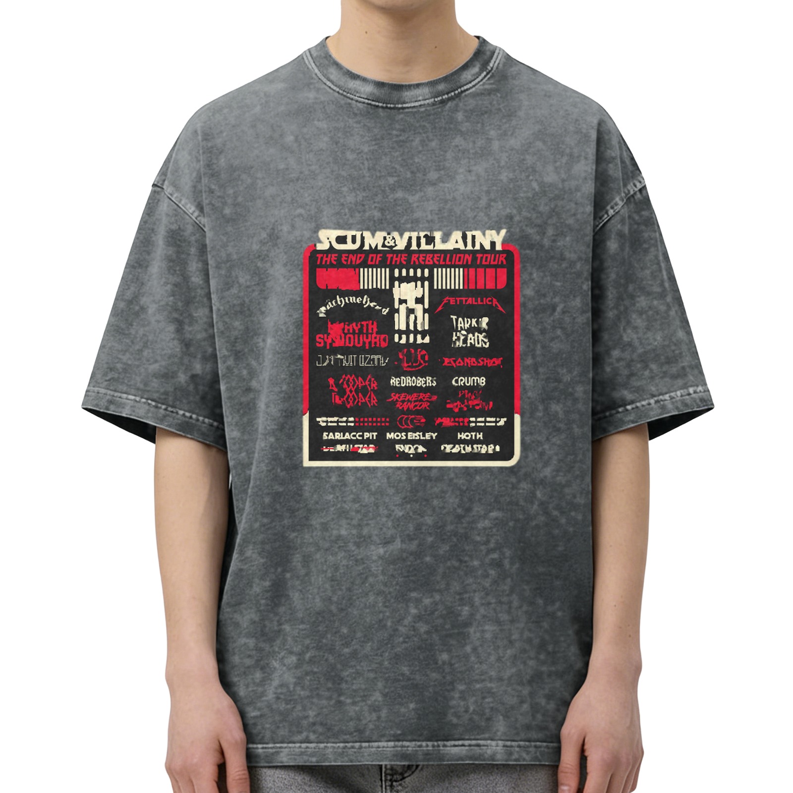 Scum & Villainy End of the Rebellion Tour Graphic Oversized T-Shirt