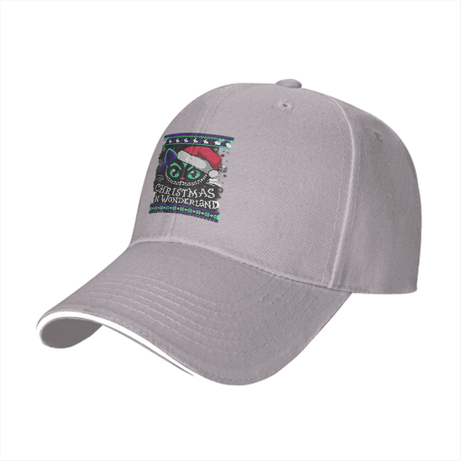 Christmas In Wonderland Cat Santa Hat Baseball Cap