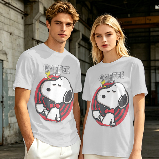 Olive Green Snoopy Coffee Is Best Graphic T-Shirt
