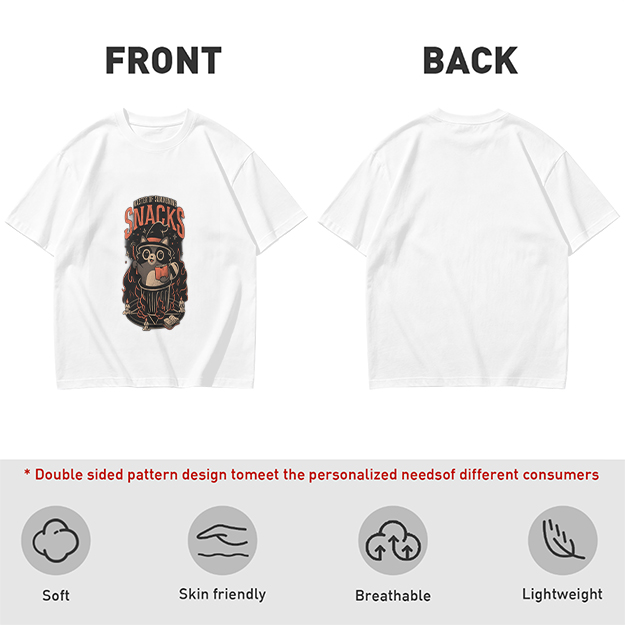Olive T-Shirt With Raccoon Wizard Snacks Graphic Print