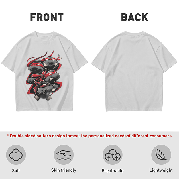 Olive T-Shirt with Red Bandana Ninja Turtle Graphic