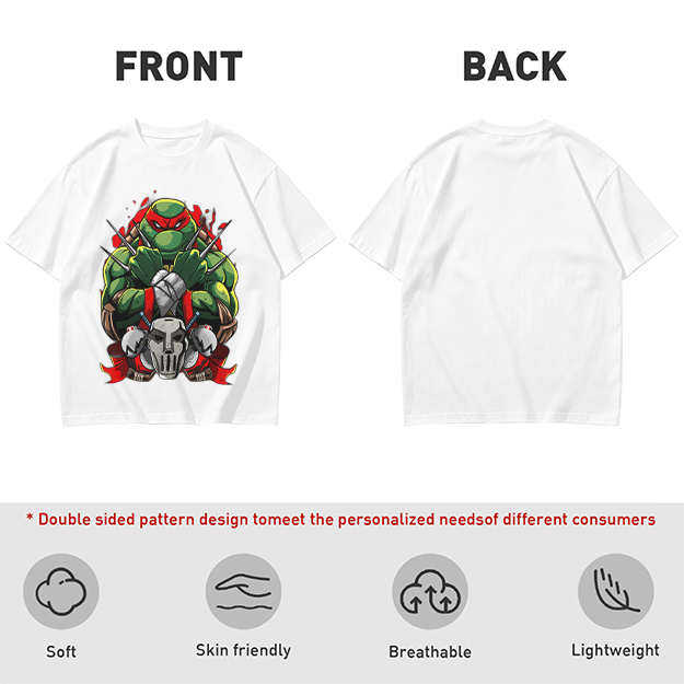 Olive T-Shirt Featuring Raphael the Teenage Mutant Ninja Turtle