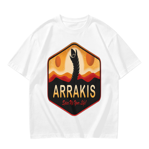 Arrakis Sandworm Desert Sunset Graphic T-Shirt Design