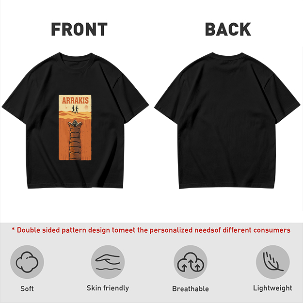 Arrakis Sandworm Desert Scene Graphic T-Shirt