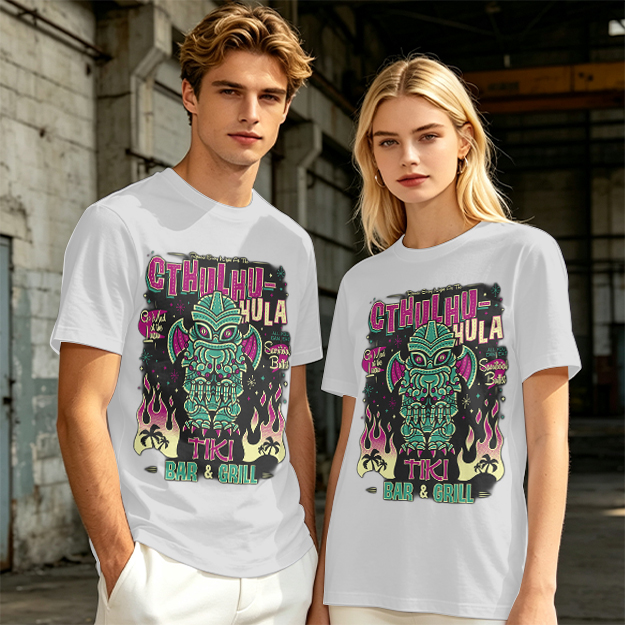 Cthulhu Hula Tiki Bar & Grill Graphic T-Shirt