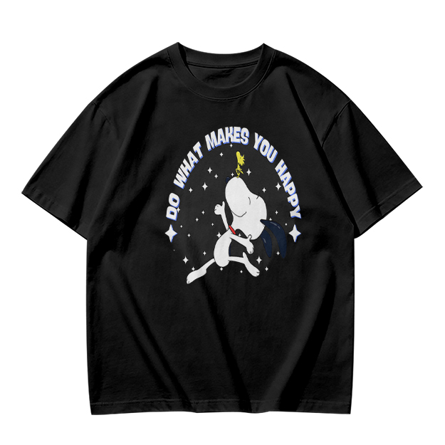 Do What Makes You Happy Snoopy Graphic Olive T-Shirt