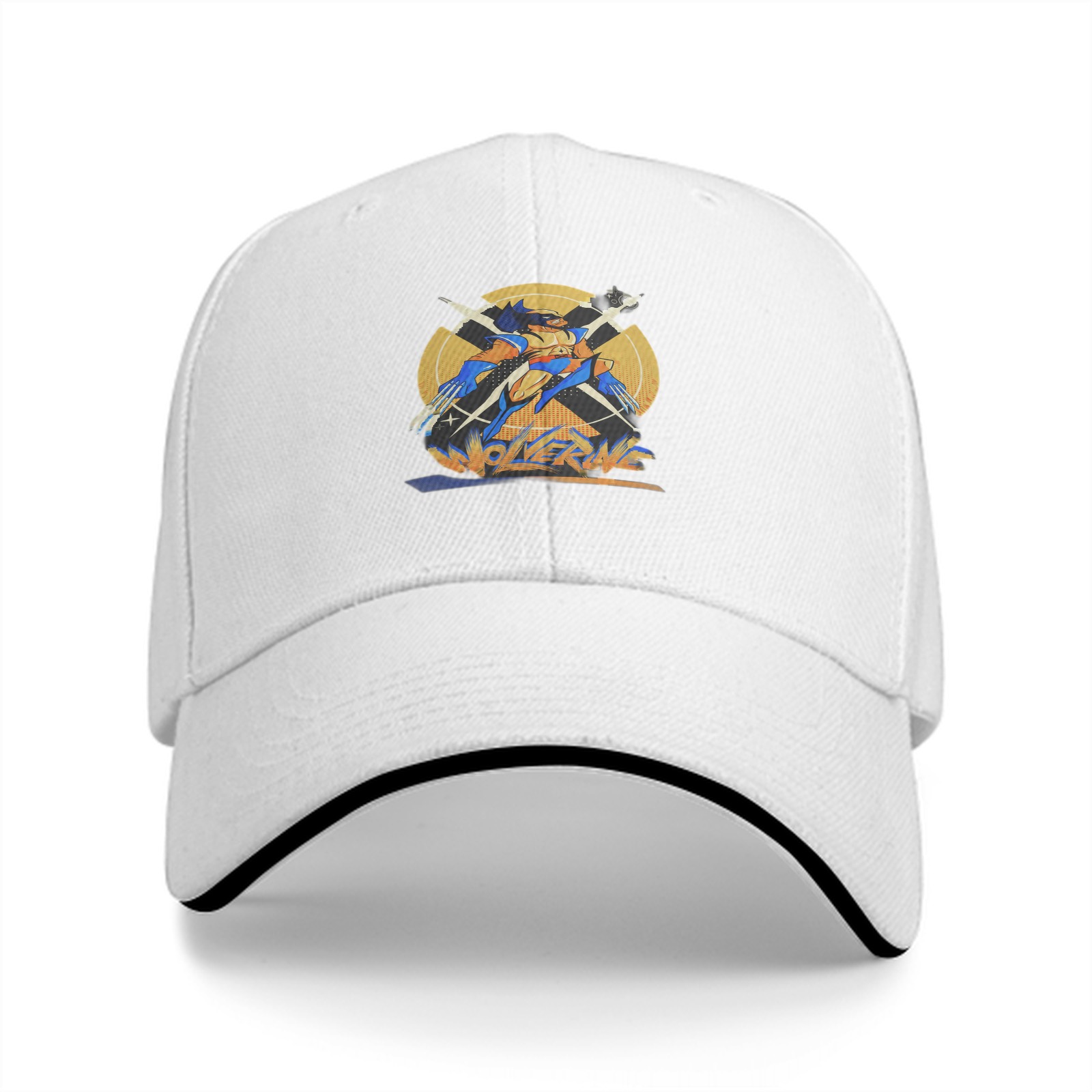 Black baseball cap with Wolverine graphic and logo