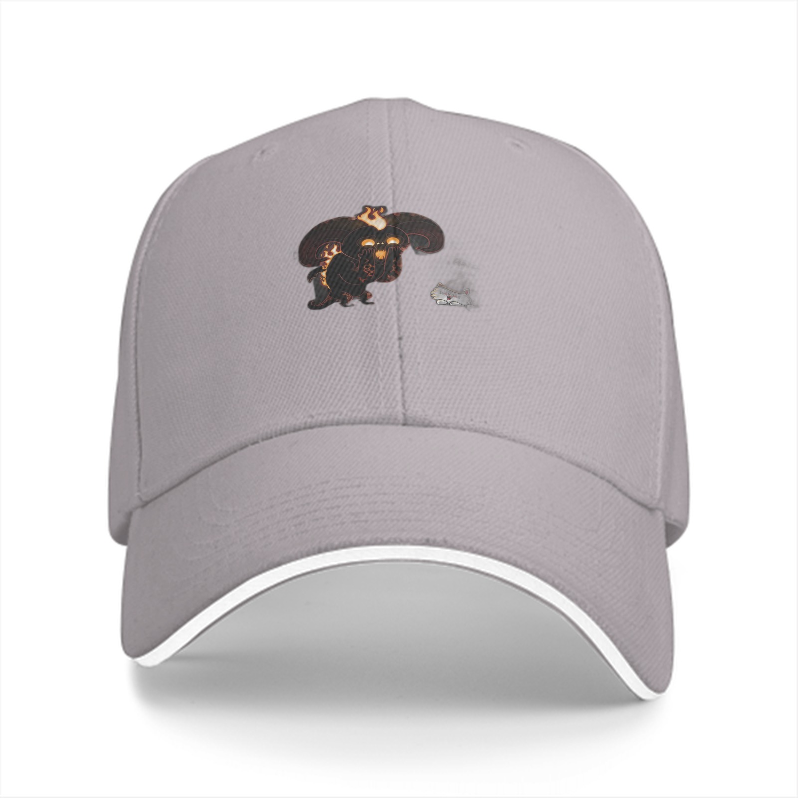 Black baseball cap with Balrog and small wolf graphic